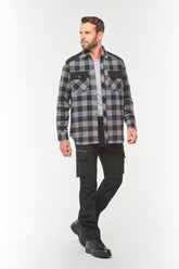 WK520 - Chemise à carreaux avec poches homme