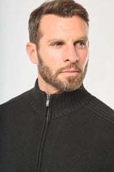 WK959 - Cardigan doublé polaire homme